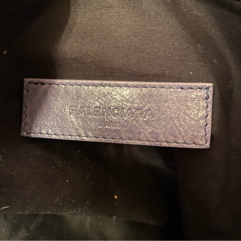 💎BALENCIAGA TOTE BAG PURPLE LEATHER MOTOCROSS HEXAGON CLASSIC ARENA LARGE TRAVEL - Picture 17 of 17